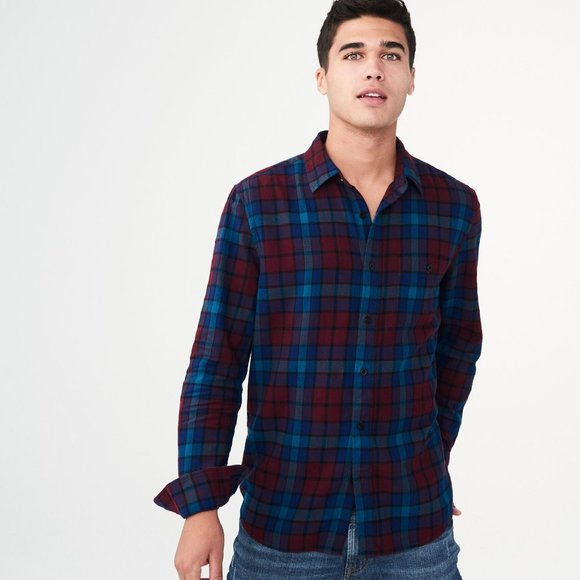 RARE Aeropostale Plaid Flannel Shirt Top UNISEX Style 100% Cotton - Picture 3 of 9